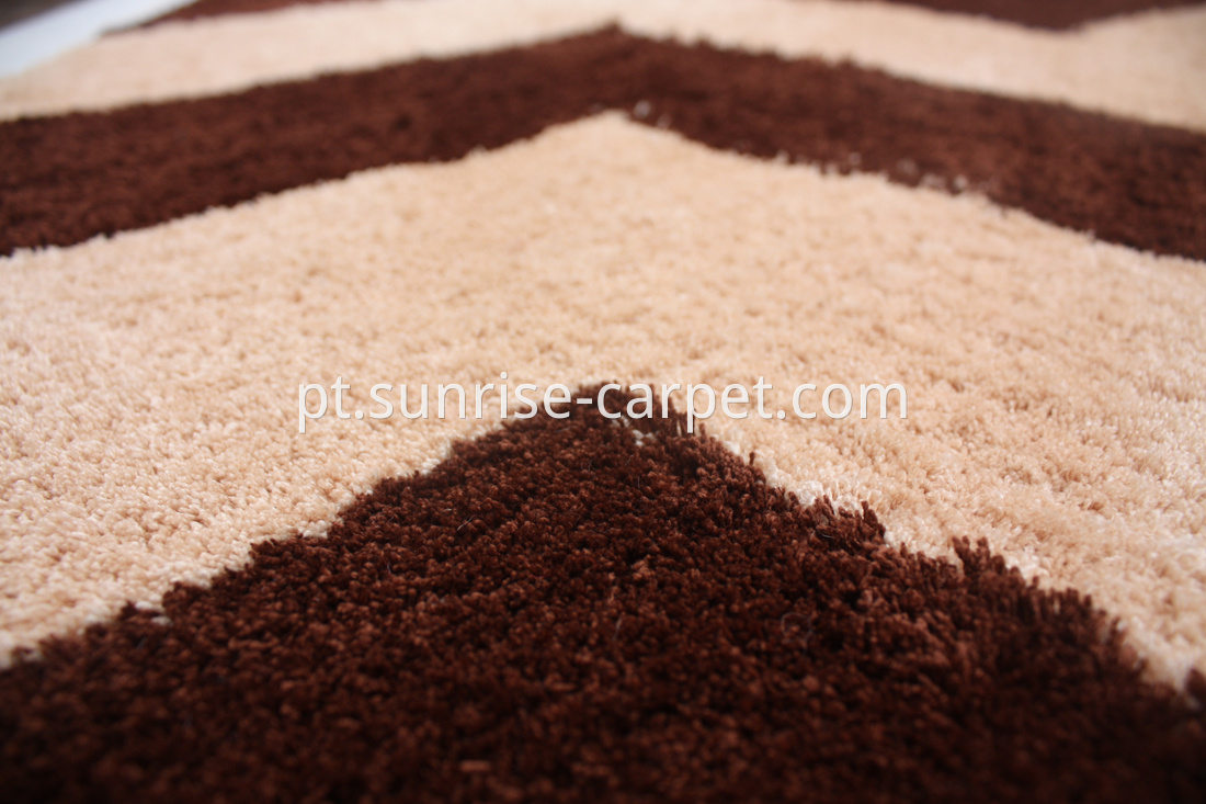 Microfiber Rug with Design Brown color